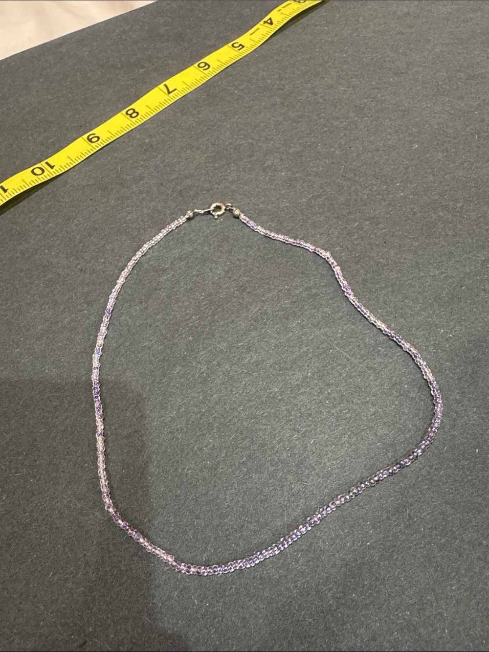 Handmade Delicate Purple Beaded Necklace - Women Jewelry